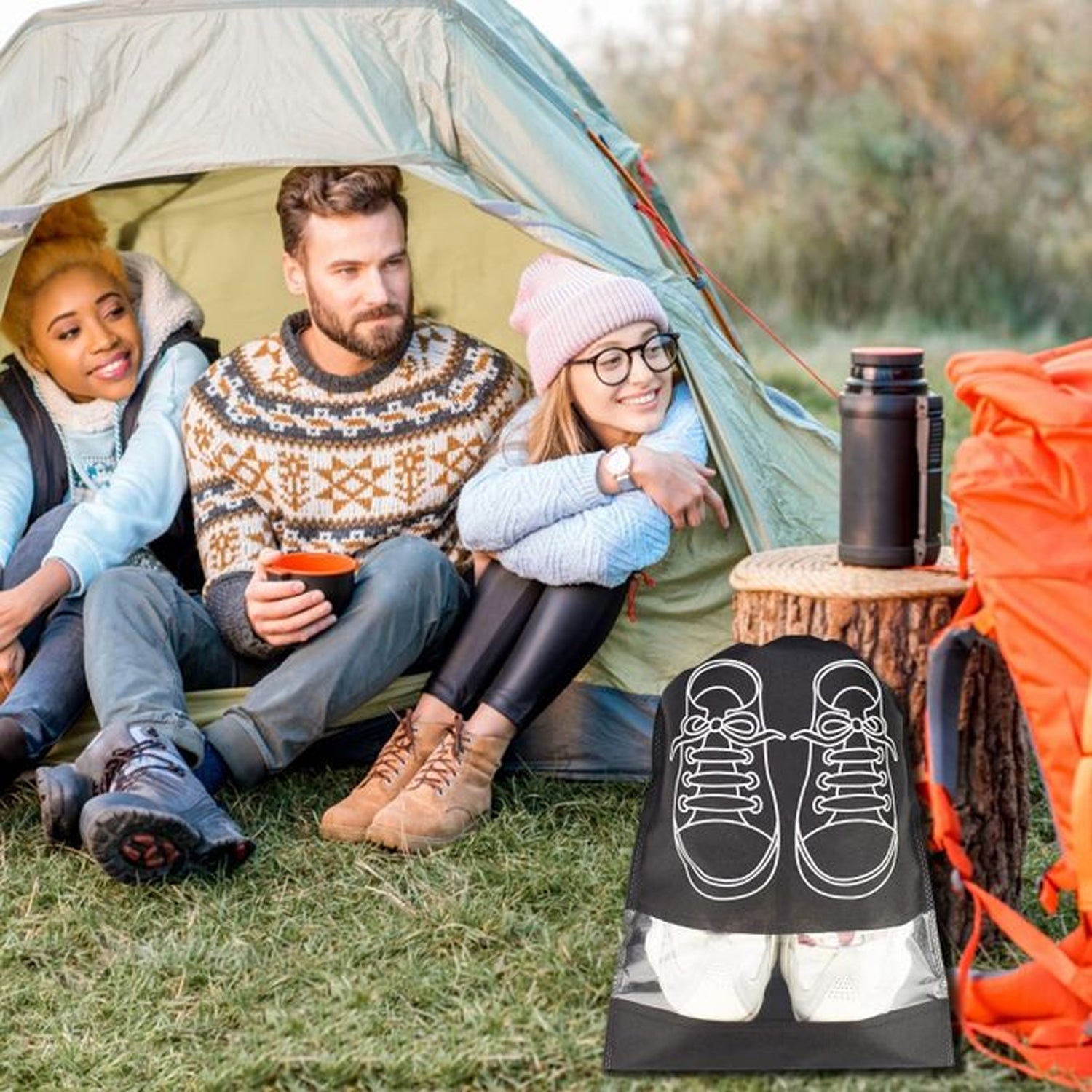 Travel Shoe Storage Bag – Waterproof, Compact & Lightweight - Detailed Feature View 7