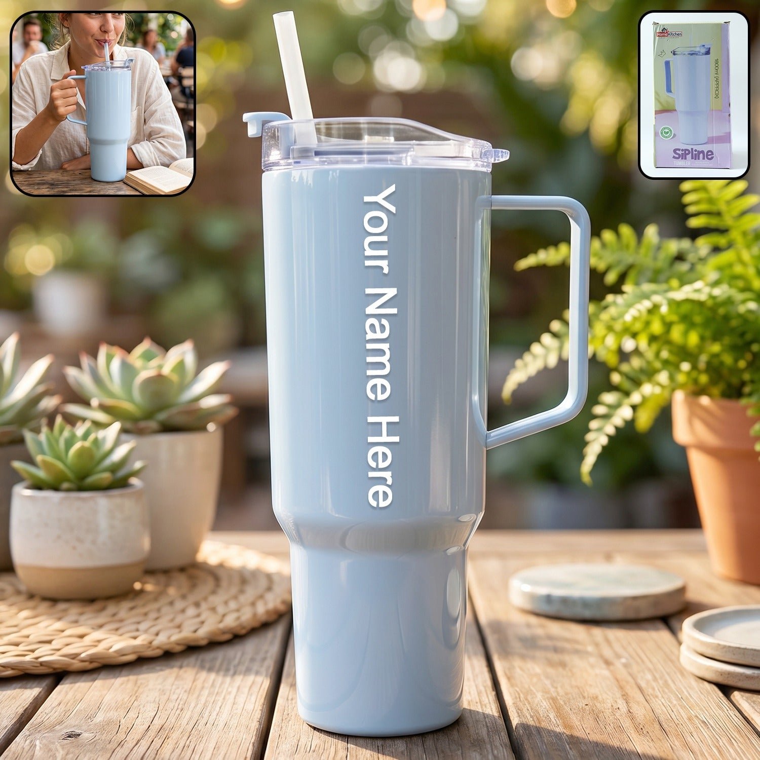 Premium Travel Tumbler – 1800ml Leak-Proof with Handle & Straw for Hydration - Buy Online at Alikart