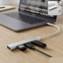 Premium Type C to Four Port USB Hub Multi Interface Adapter for Laptop and Phone - Buy Online at Alikart