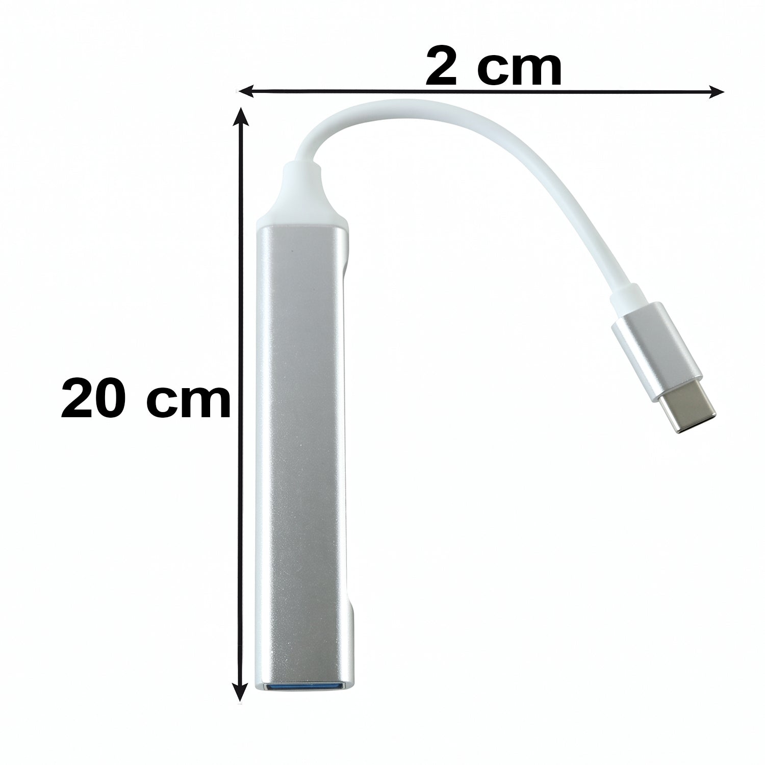 Type C to Four Port USB Hub Multi Interface Adapter for Laptop and Phone - Detailed Feature View 5