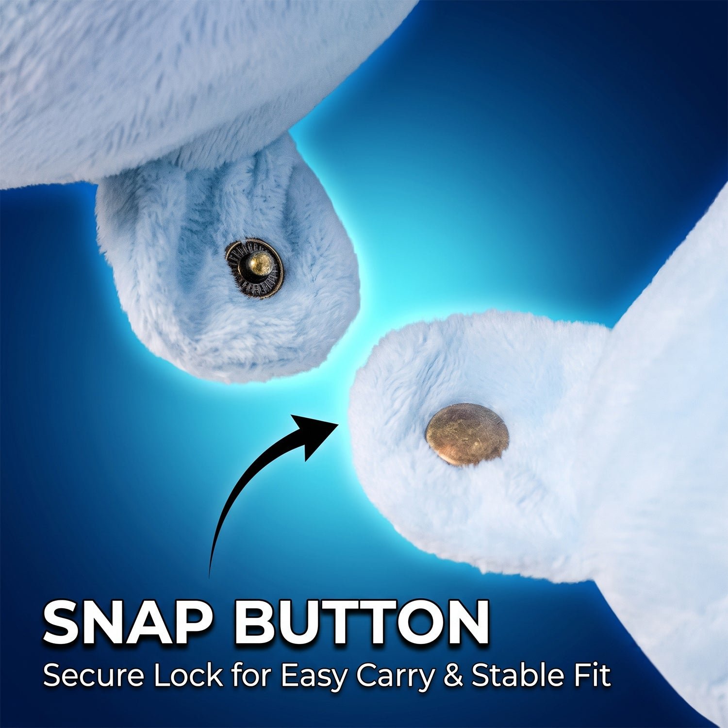 U Shaped Soft Travel Neck Pillow Blue Plush Head Neck Support Cushion - Detailed Feature View 6