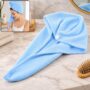 Premium Ultra-Absorbent Microfiber Hair Drying Turban for Rapid, Frizz-Free Results - Buy Online at Alikart