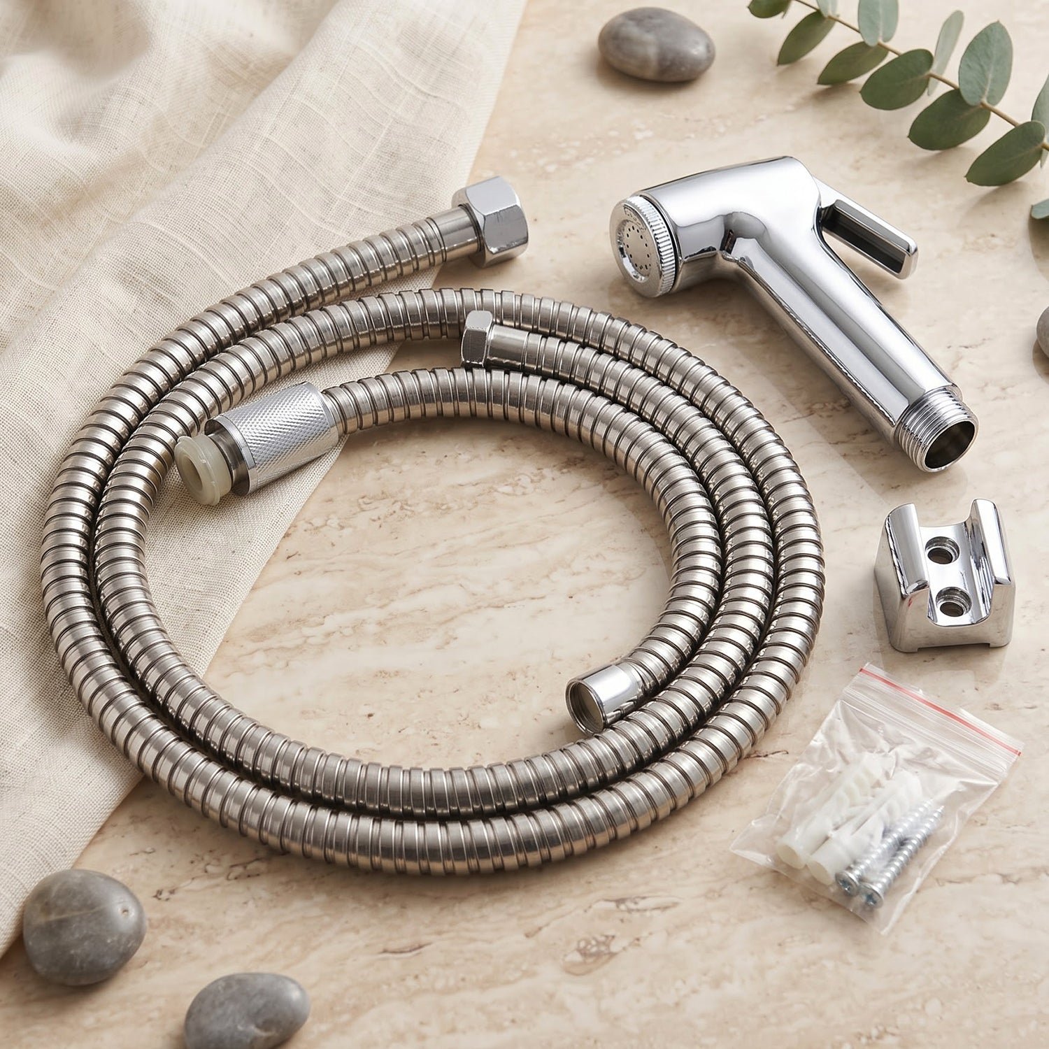 Universal Handheld Bidet Sprayer and Flexible Shower Hose Set for Bathroom Cleaning - Detailed Feature View 3