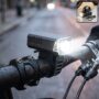 Premium USB Rechargeable Bicycle Headlight with Handlebar Mount for Night Riding - Buy Online at Alikart