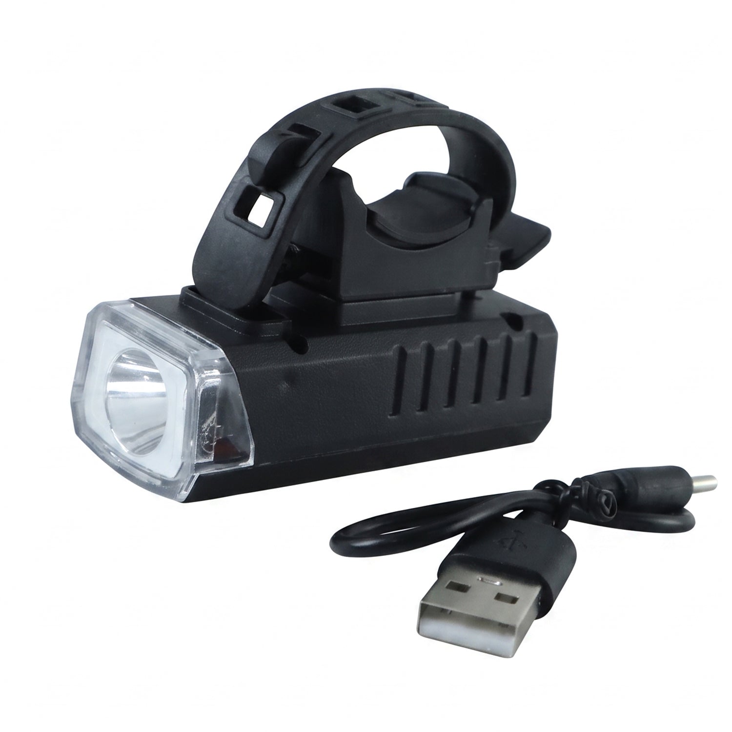 USB Rechargeable Bicycle Headlight with Handlebar Mount for Night Riding - Detailed Feature View 4