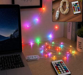 USB RGB LED Fairy String Lights with Remote Control for Home & Party Decor