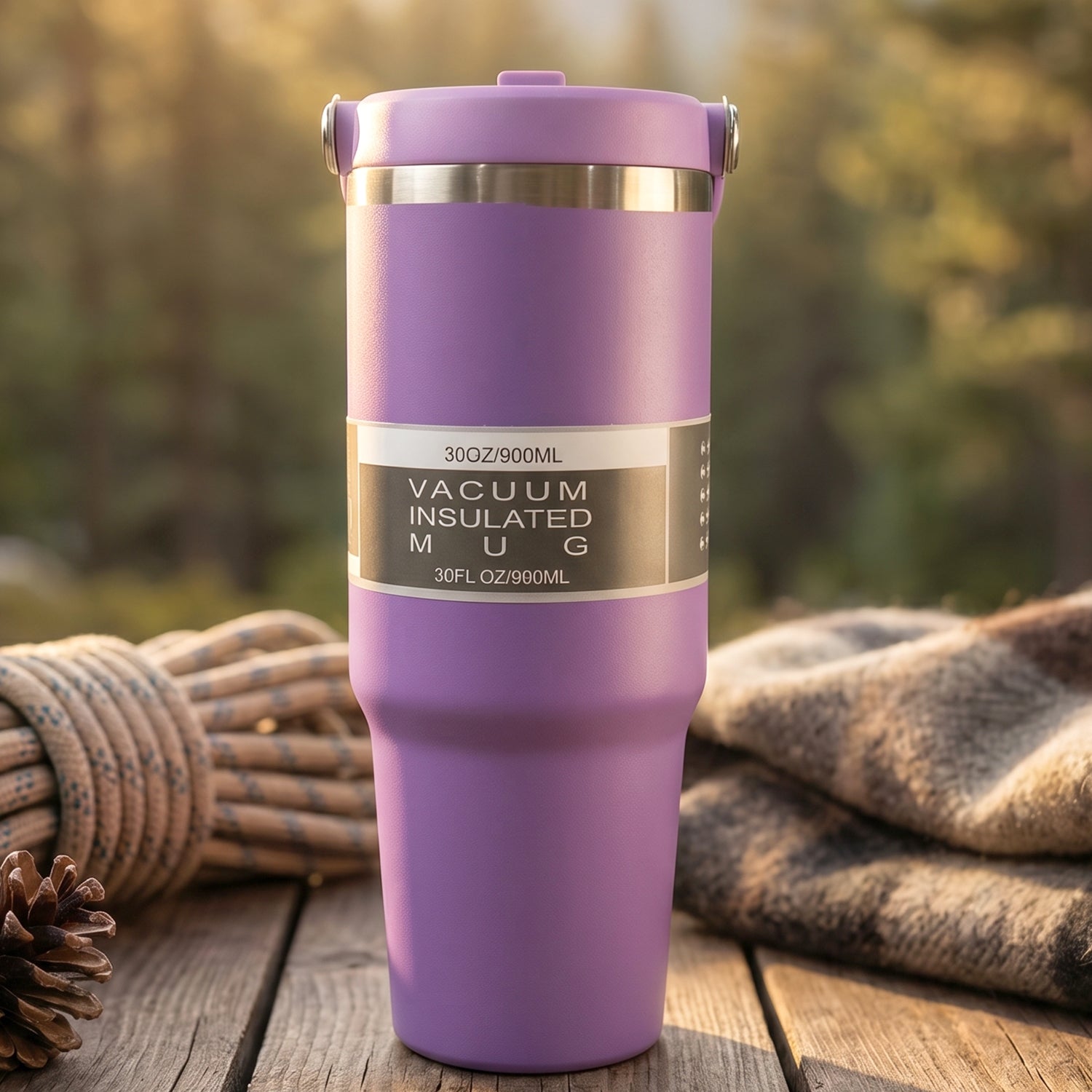 Vacuum Insulated Travel Mug – 890ML Stainless Steel Hot & Cold - Detailed Feature View 7