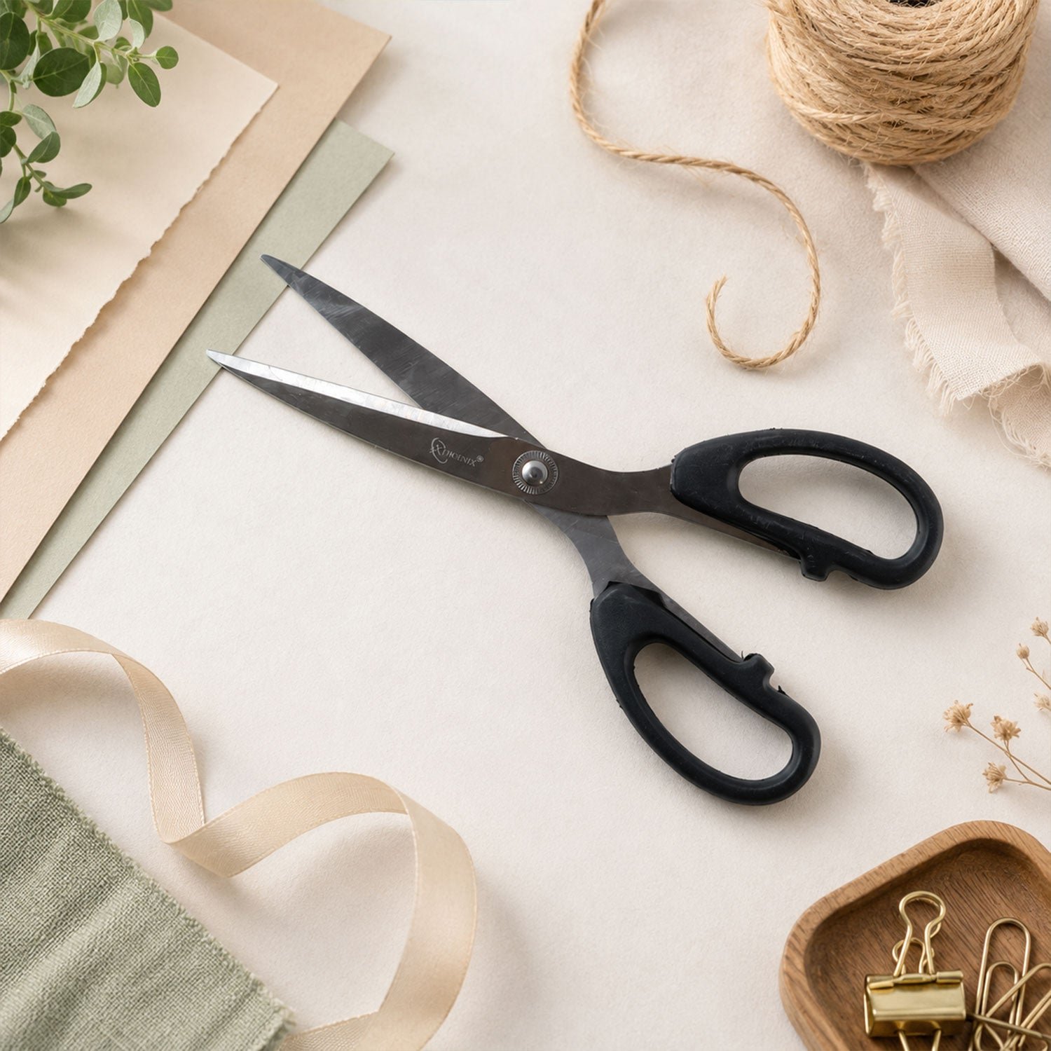 Versatile 8.25 Inch Stainless Steel Scissors for Home & Office - Detailed Feature View 1