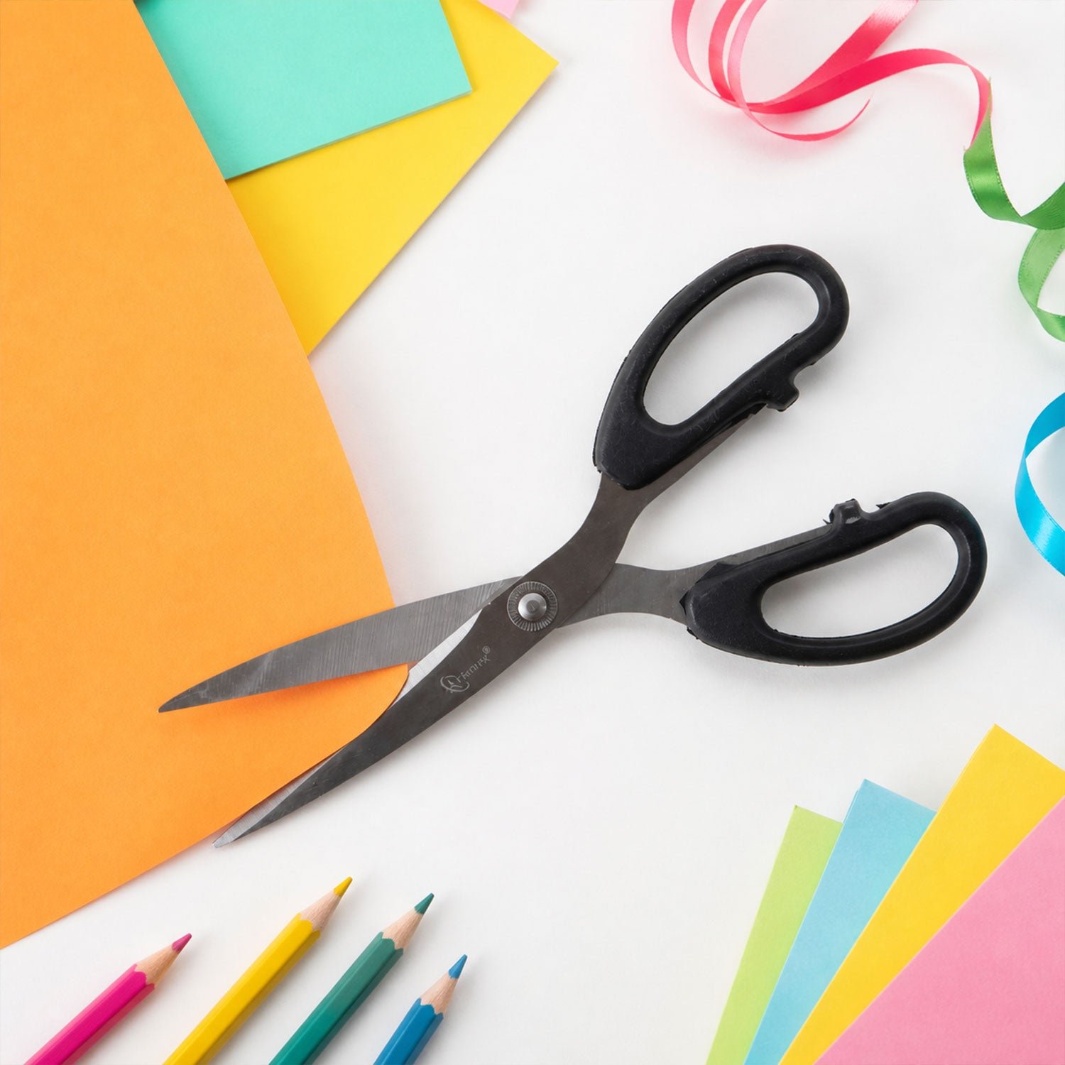 Versatile 8.25 Inch Stainless Steel Scissors for Home & Office - Detailed Feature View 3