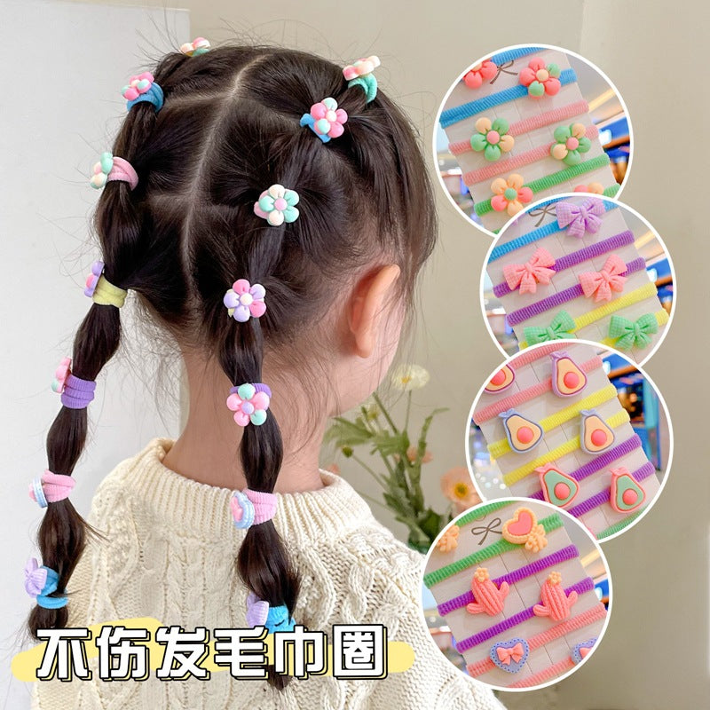 Vibrant 22-Piece Mini Hair Accessory Kit – Colorful Clips and Elastic Ties for Girls - Detailed Feature View 1