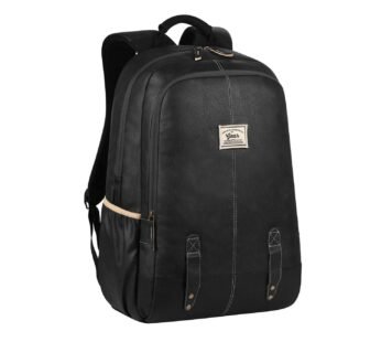 Waterproof Faux Leather Laptop Backpack – 20L Business & Travel Daypack