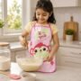 Premium Waterproof Kids Kitchen Apron with Cute Cartoon Print and Adjustable Ties (1 Pc) - Buy Online at Alikart