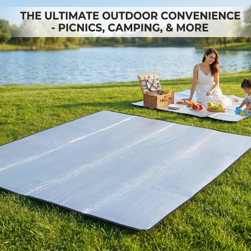 Premium Waterproof Outdoor Camping Mat and Large Picnic Beach Blanket, 200 x 100 cm - Buy Online at Alikart