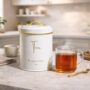 Premium White Iron Tea Storage Jar - 1100 mL - Buy Online at Alikart