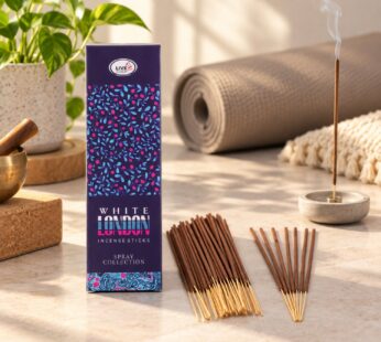 White London Fragrant Incense Sticks for Meditation, Pooja, and Home Aromatherapy – 100g