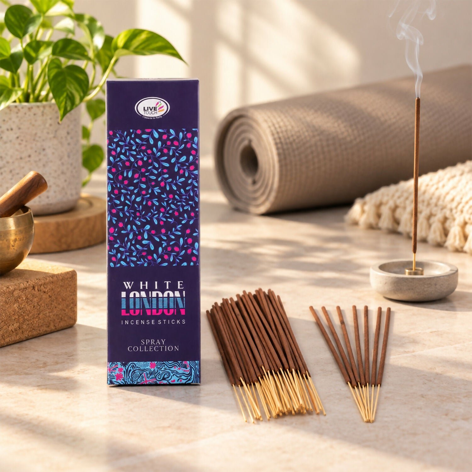 Premium White London Fragrant Incense Sticks for Meditation, Pooja, and Home Aromatherapy - 100g - Buy Online at Alikart