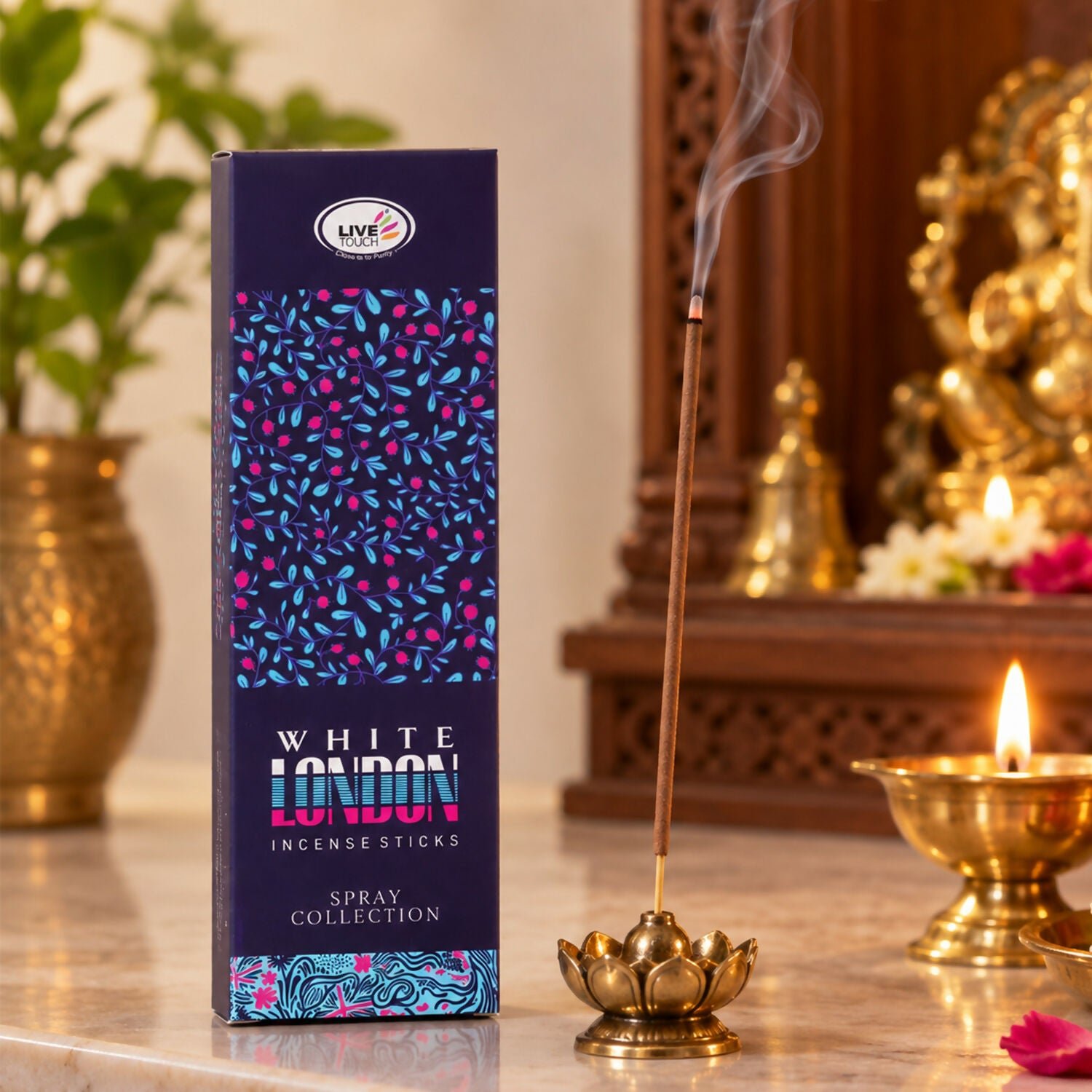 White London Fragrant Incense Sticks for Meditation, Pooja, and Home Aromatherapy - 100g - Detailed Feature View 1