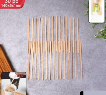 Wooden Coffee Stirrers – Eco-Friendly Smooth Birchwood 30 Pcs