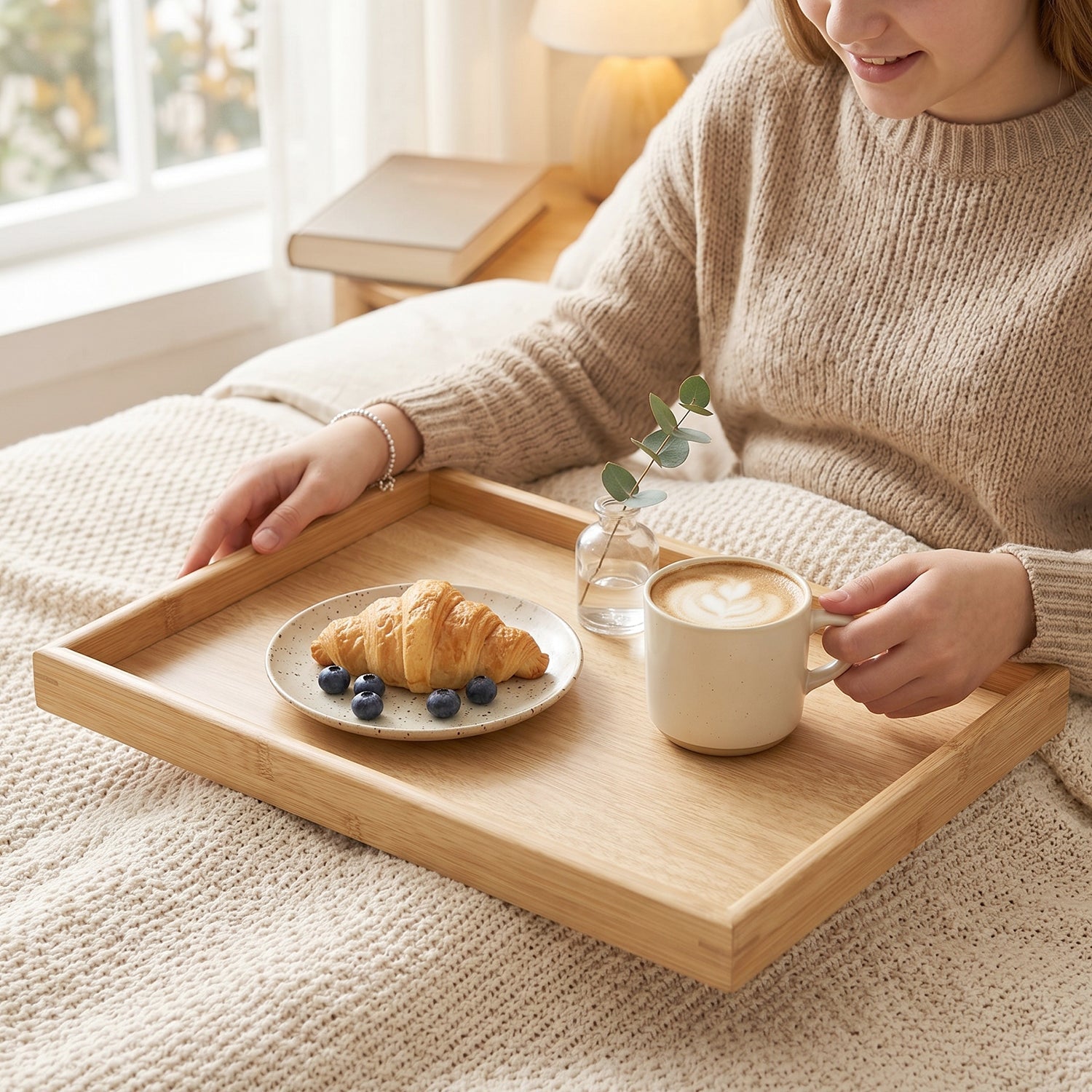 Wooden Finish Multipurpose Serving Tray Set – Stylish & Durable - Detailed Feature View 7
