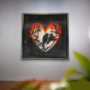 Premium Wooden Heart & Bird Wall Art – Multi-Layer 3D Home Decor - Buy Online at Alikart