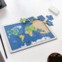 Premium Wooden World Map Puzzle – Educational Geography Toy for Kids - Buy Online at Alikart