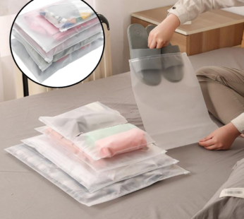 Yumo 6-Piece Travel Storage Bag Set – Lightweight Zipper Packing Organizers for Clothes, Accessories & Luggage | Multi-Size Travel Pouches (S, M×2, L×2, XL)